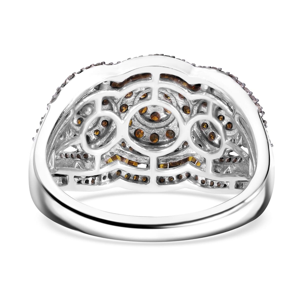 Red Diamond Ring in Platinum Over Sterling Silver (Size 9.0) 1.50 ctw image number 4