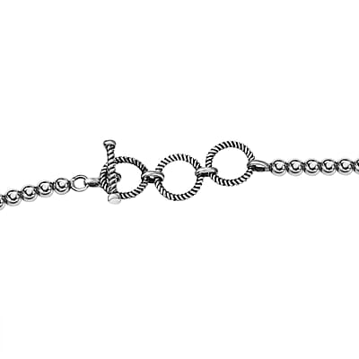 Artisan Crafted Sleeping Beauty Turquoise Squash Blossom Necklace 18-20 Inches in Sterling Silver 4.60 ctw
