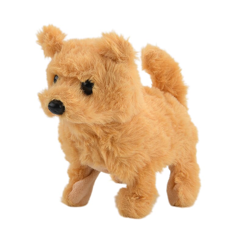 Livmore Yellow Walking Plus Dog Toy (2xAA Battery Not Included)