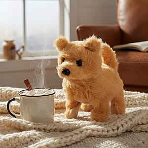 Livmore Yellow Walking Plus Dog Toy (2xAA Battery Not Included)