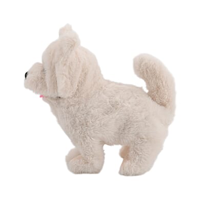 Livmore White Walking Plus Dog Toy (2xAA Battery Not Included)