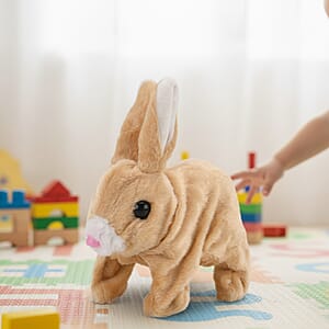 Livmore Tan Walking Plus Rabbit Toy (2xAA Battery Not Included)