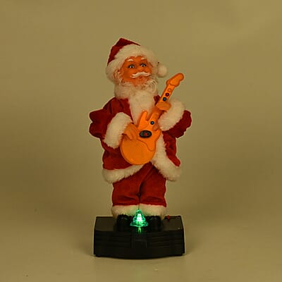 10-inch Electronic Santa Claus with Music and Dancing (3xAA Not Included)