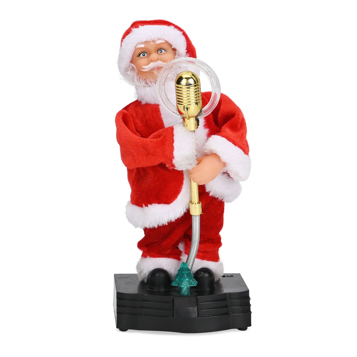 10-inch Electronic Santa Claus with Mic, Music and Dancing (3xAA Not Included) image number 0