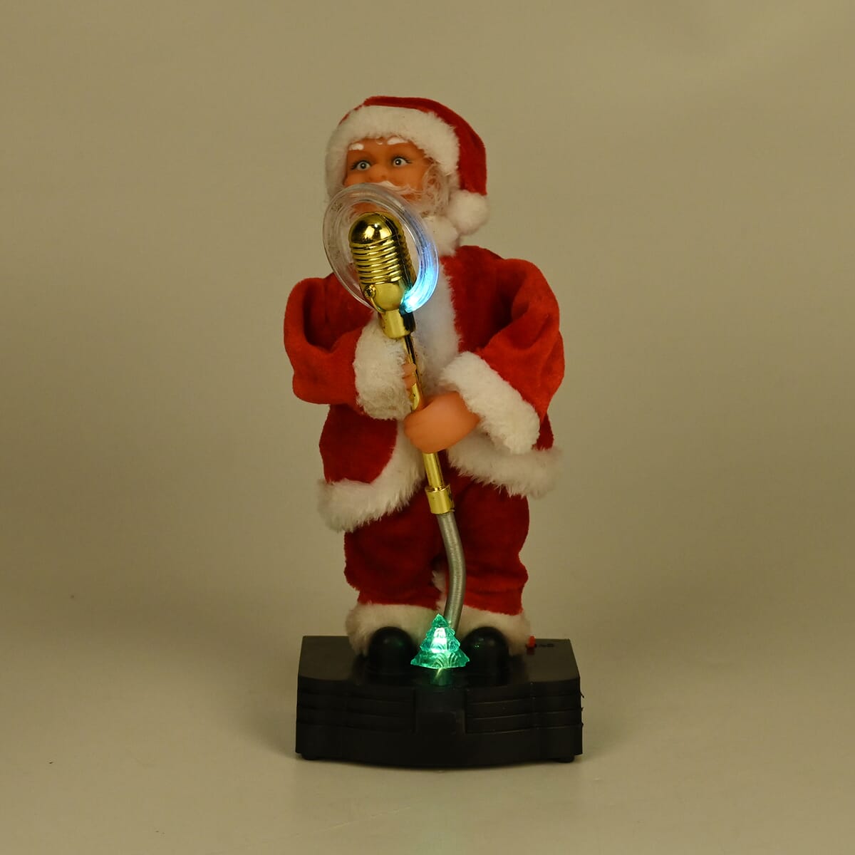 10-inch Electronic Santa Claus with Mic, Music and Dancing (3xAA Not Included) image number 1