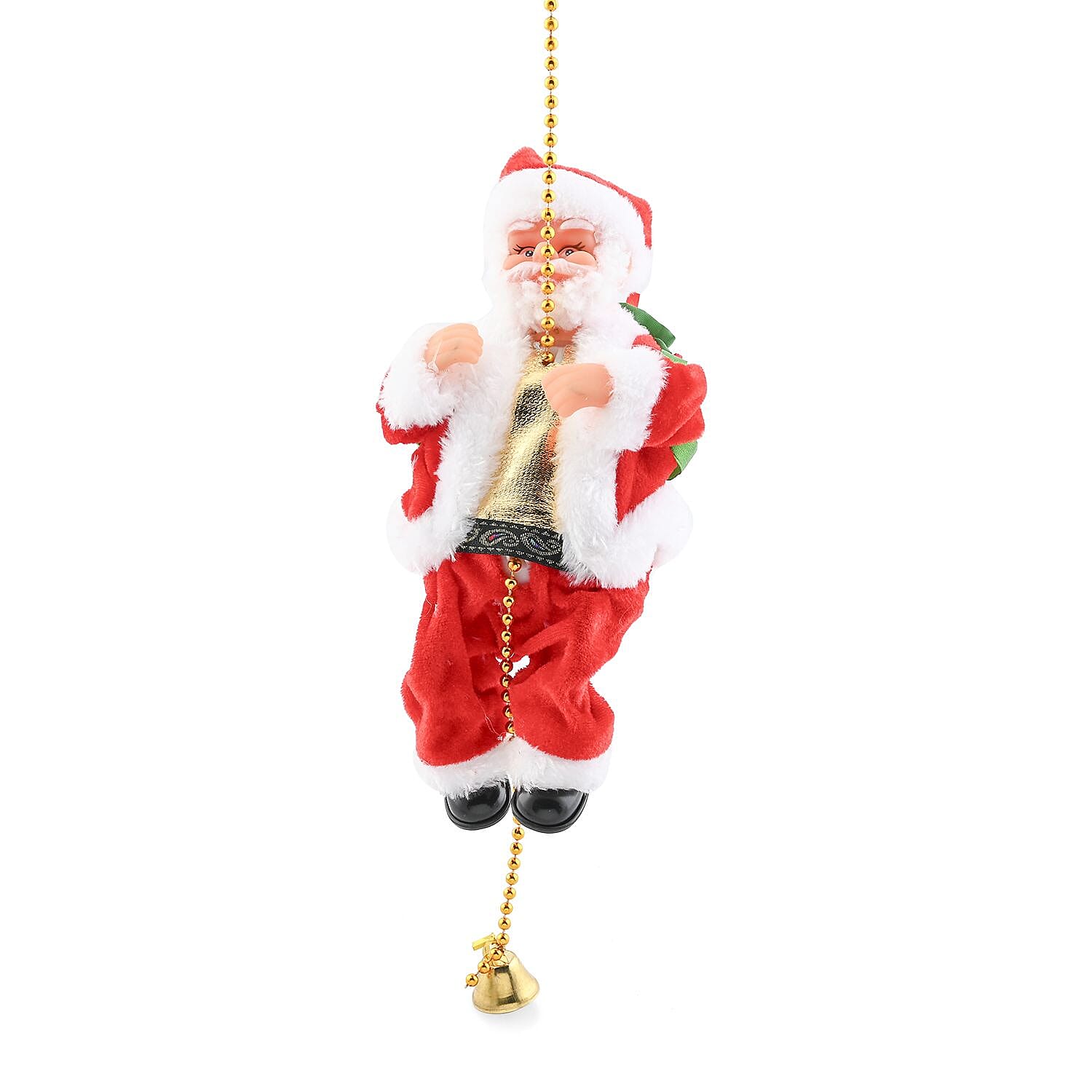 9-inch Climbing Santa Claus on Rope with Music and Dancing (3xAA Not Included)