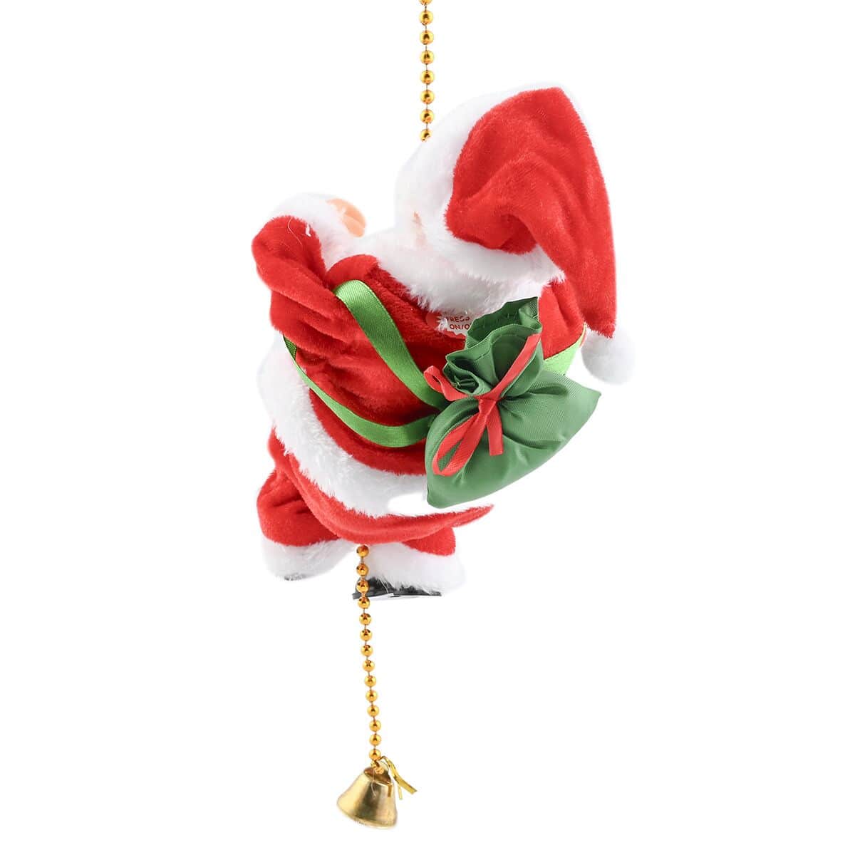 9-inch Climbing Santa Claus on Rope with Music and Dancing (3xAA Not Included) image number 3