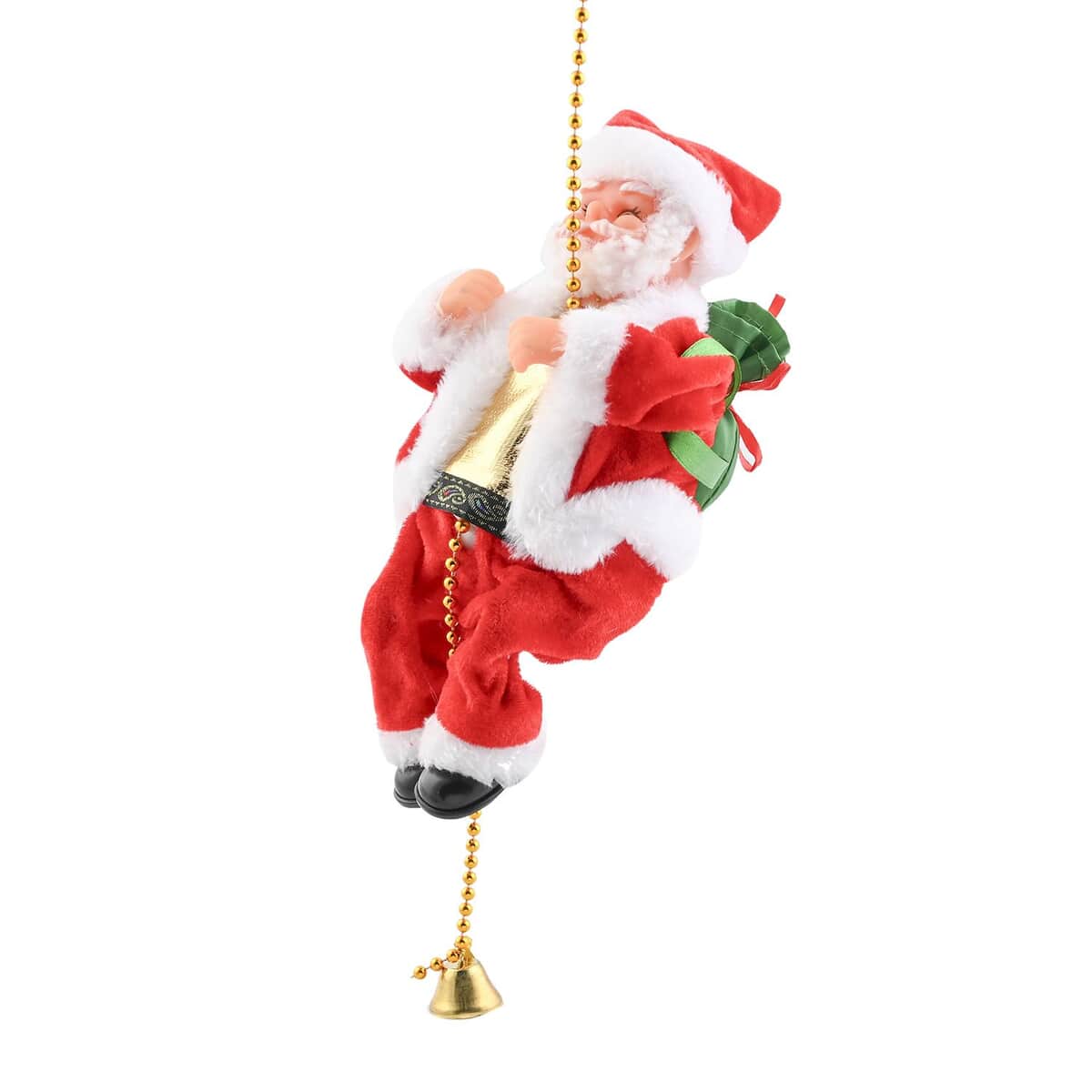 9-inch Climbing Santa Claus on Rope with Music and Dancing (3xAA Not Included) image number 4