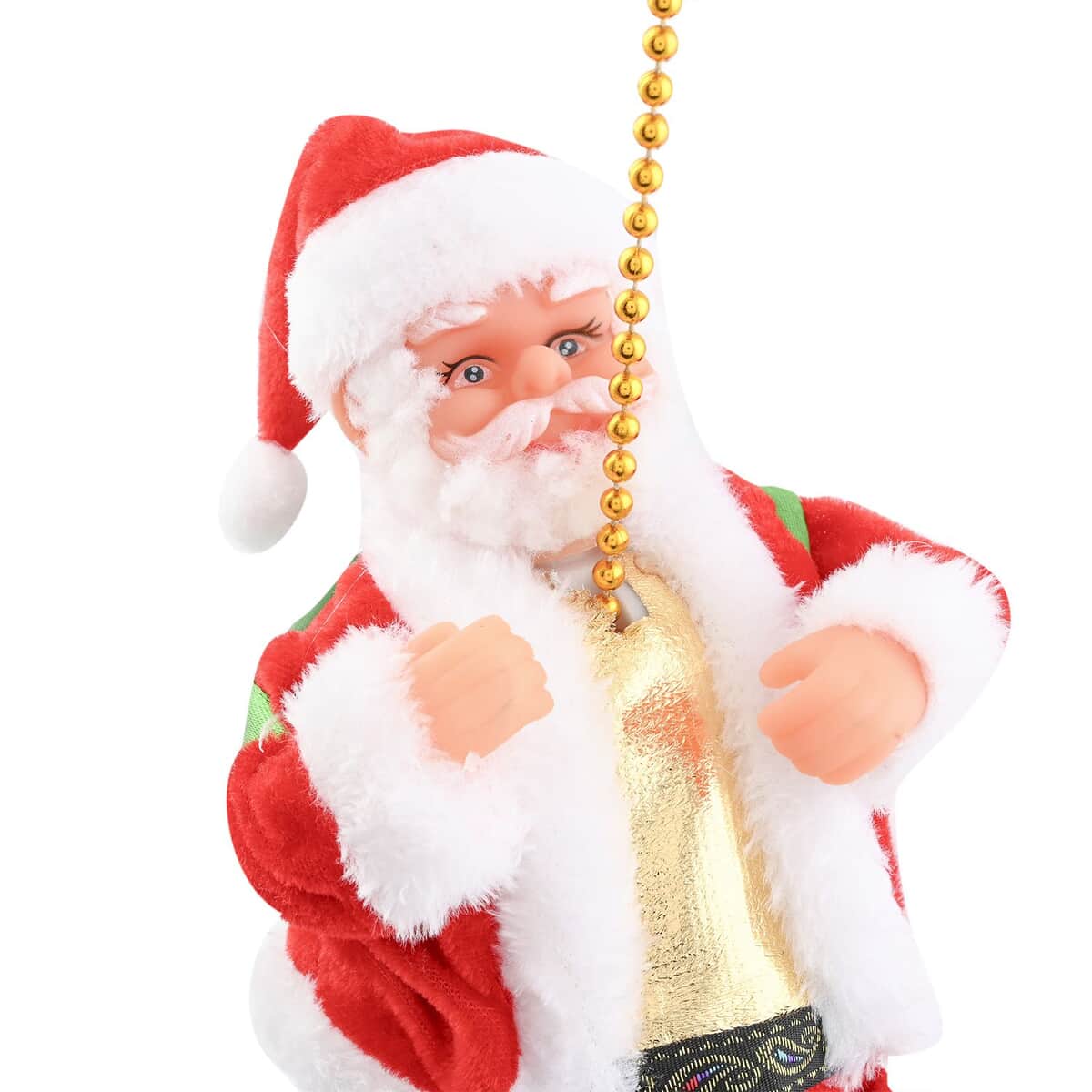 9-inch Climbing Santa Claus on Rope with Music and Dancing (3xAA Not Included) image number 5