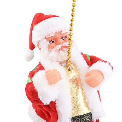 9-inch Climbing Santa Claus on Rope with Music and Dancing (3xAA Not Included)