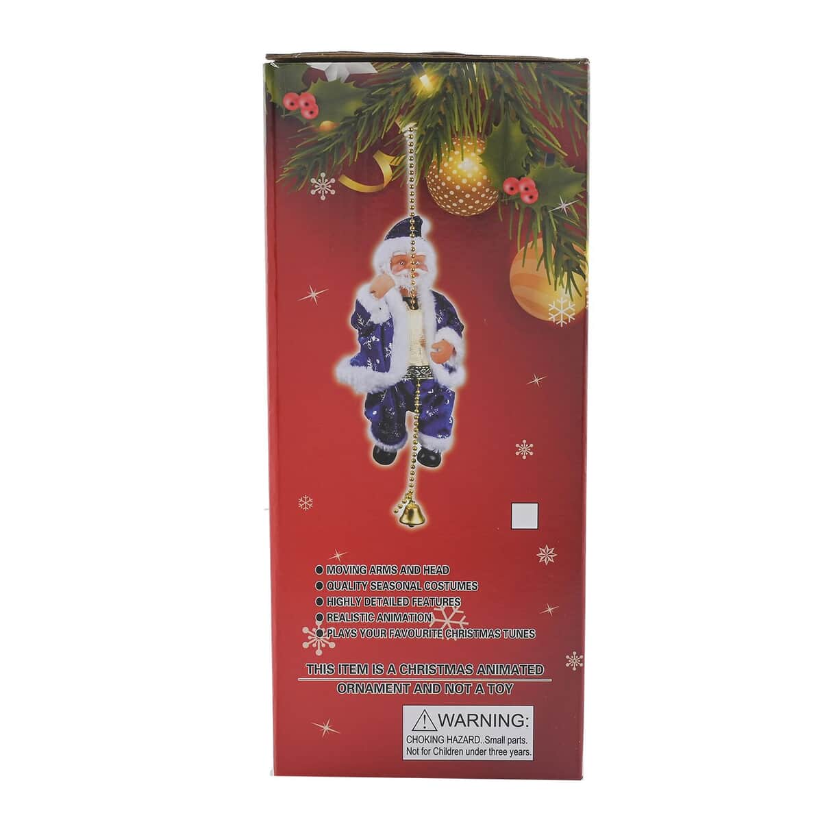 9-inch Climbing Santa Claus on Rope with Music and Dancing (3xAA Not Included) image number 6