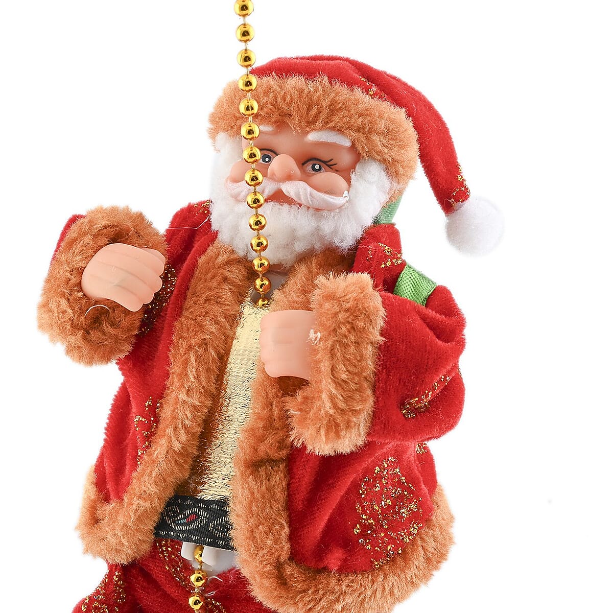 9-inch Climbing Santa Claus on Rope with Music and Dancing (3xAA Not Included) image number 5