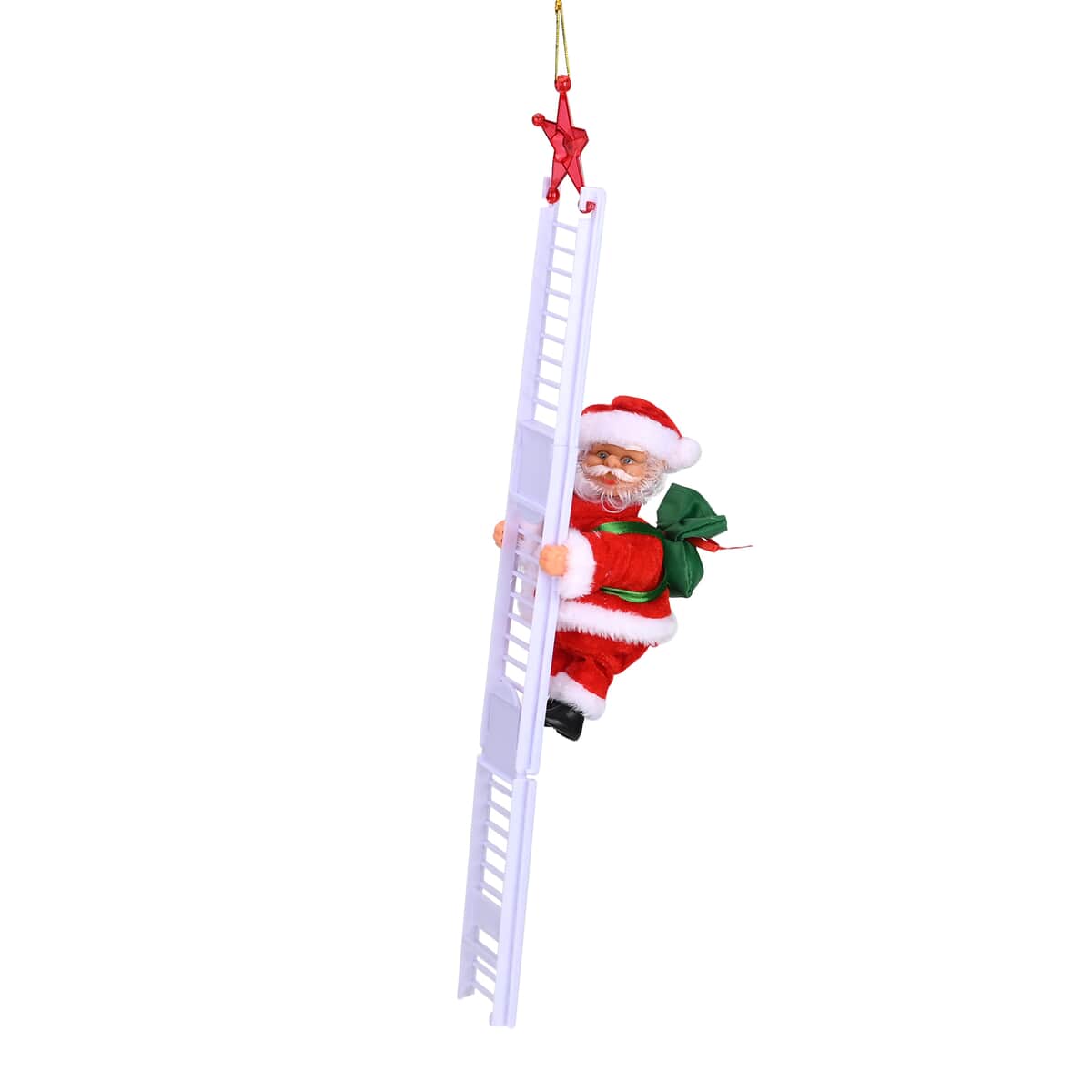 8-inch Ladder Climbing Santa Claus with Dancing and Singing (AAx3 Not Included) image number 0