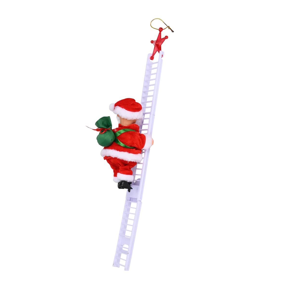 8-inch Ladder Climbing Santa Claus with Dancing and Singing (AAx3 Not Included) image number 2