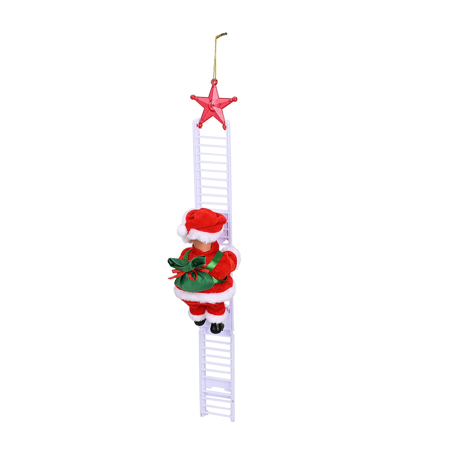 8-inch Ladder Climbing Santa Claus with Dancing and Singing (AAx3 Not Included)