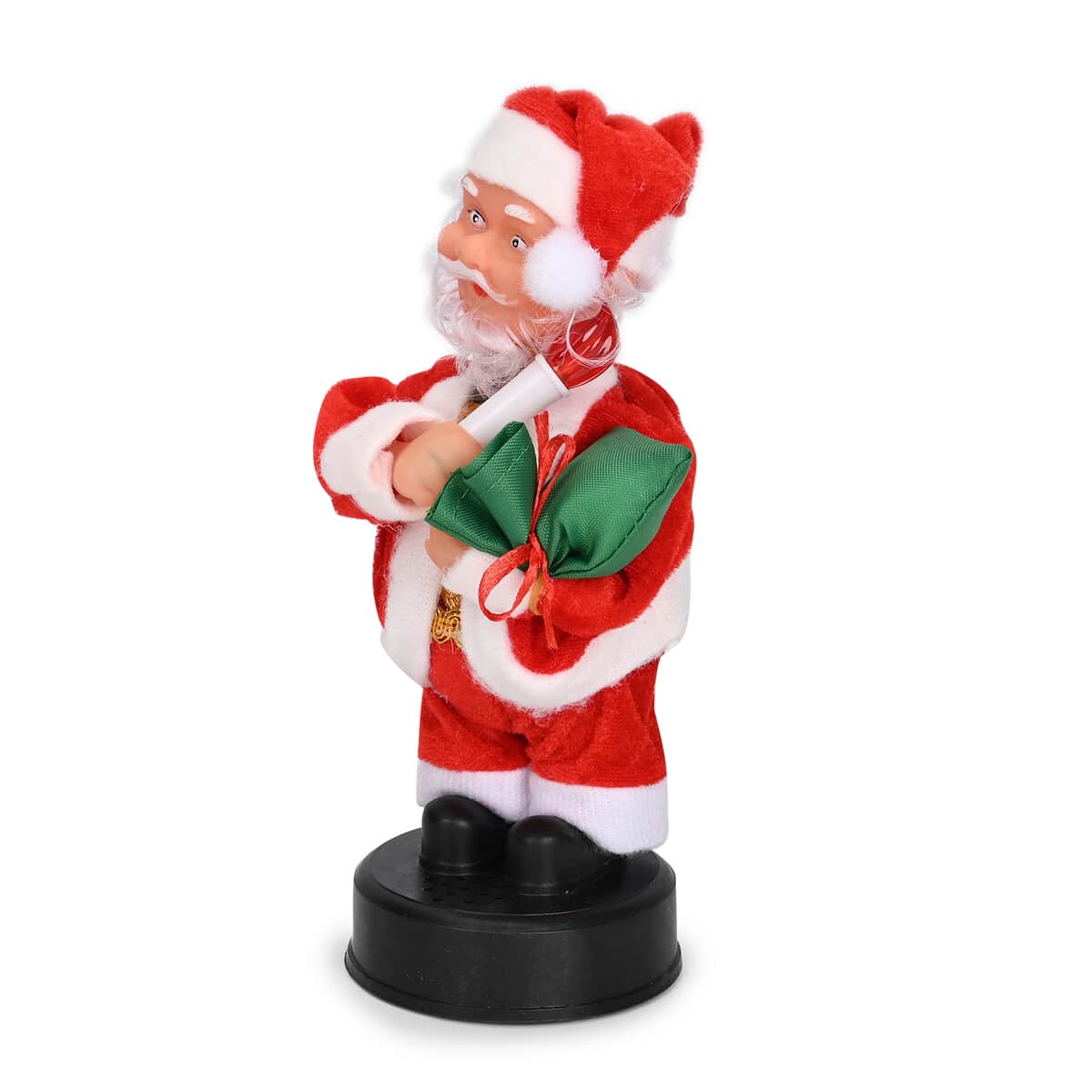 Bring Fun, Dancing and Singing 8-inch Santa Claus with Torch (2xAA Not Included) image number 2