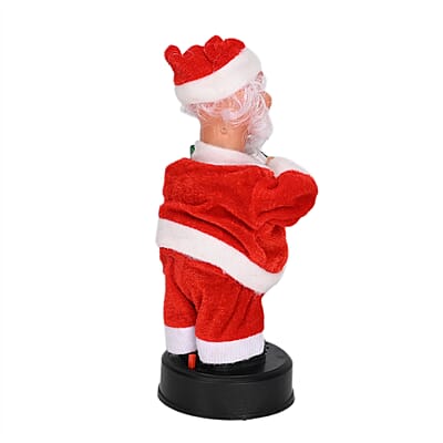 Bring Fun, Dancing and Singing 8-inch Santa Claus with Torch (2xAA Not Included)