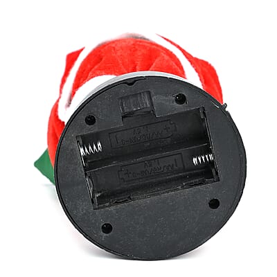 Bring Fun, Dancing and Singing 8-inch Santa Claus with Torch (2xAA Not Included)