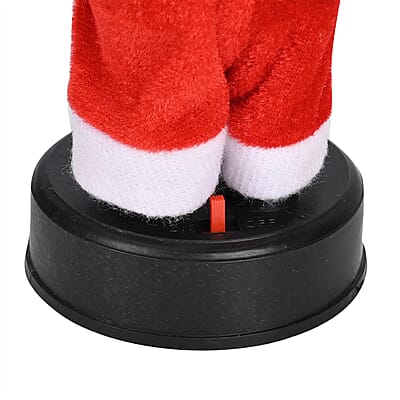 Bring Fun, Dancing and Singing 8-inch Santa Claus with Torch (2xAA Not Included)