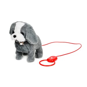 Gray Electronic Remote Control Plush Dog