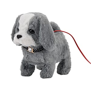 Livmore Gray Electronic Remote Control Plush Dog