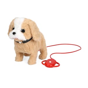 Beige Electronic Remote Control Plush Dog