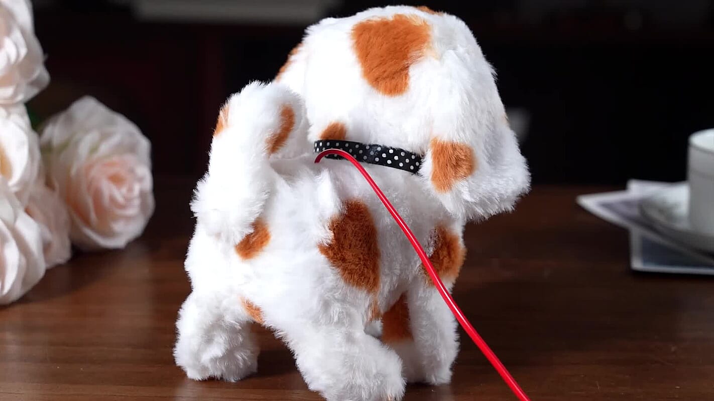 Gray Electronic Remote Control Plush Dog (7.48"x8.87")