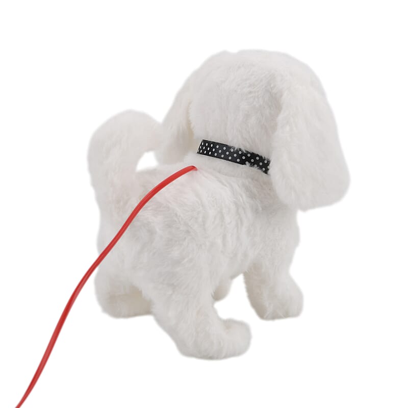 Livmore White Electronic Remote Control Plush Dog