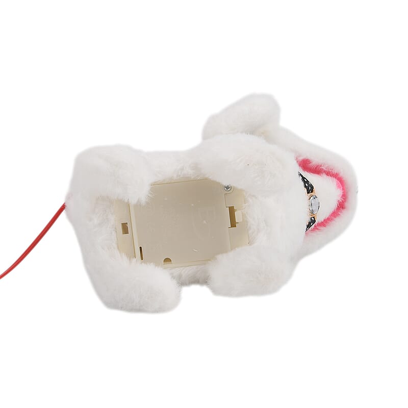 Livmore White Electronic Remote Control Plush Dog