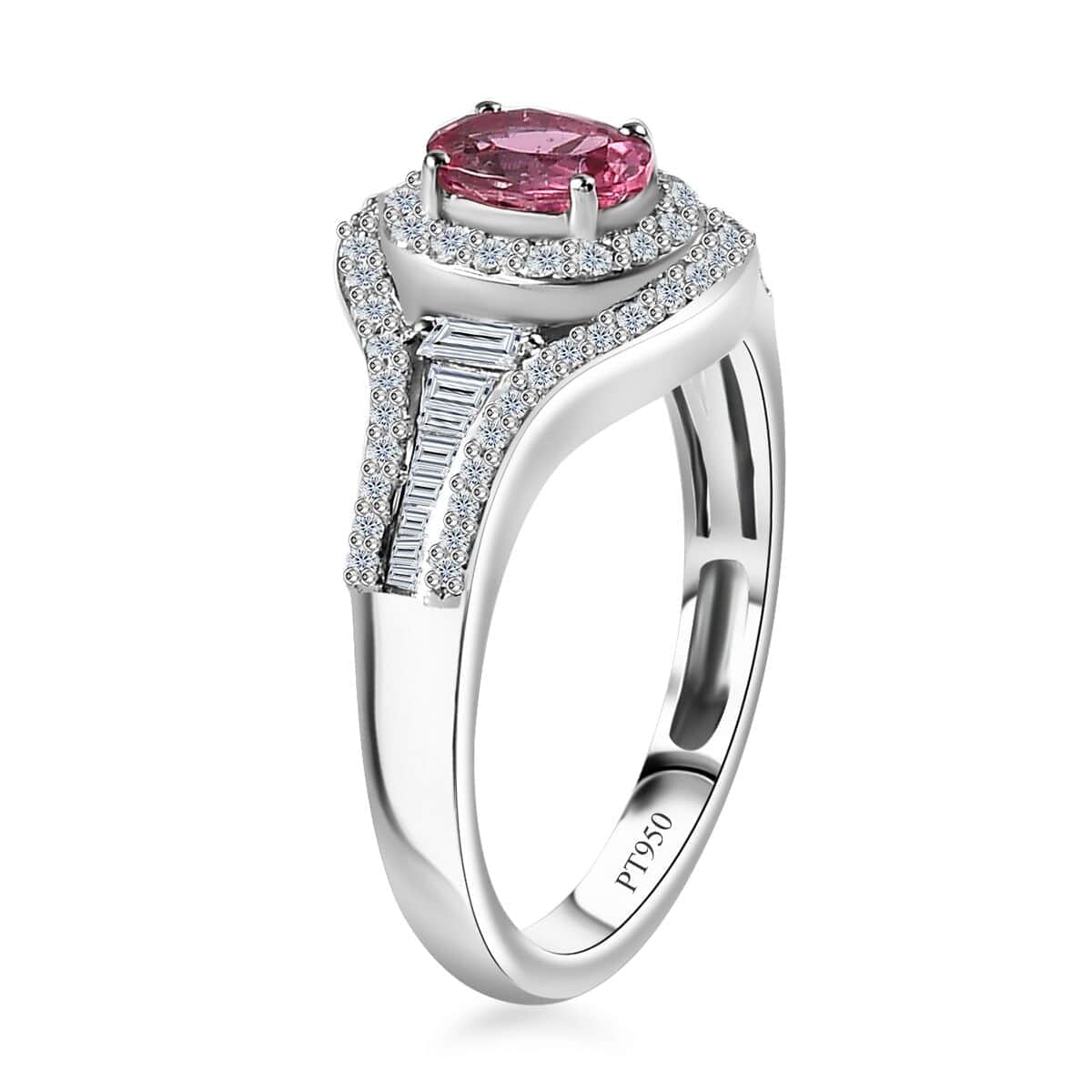 Rhapsody 950 Platinum AAAA Mahenge Spinel and E-F VS2 Diamond Ring (Size 7.0) 6.10 Grams 1.20 ctw image number 3