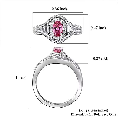 Rhapsody AAAA Mahenge Spinel and E-F VS2 Diamond 1.20 ctw Ring in 950 Platinum (Size 8.0) 6.10 Grams