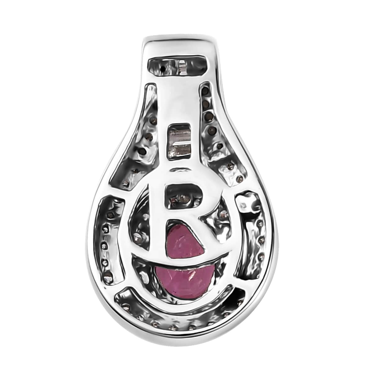 Rhapsody 950 Platinum AAAA Mahenge Spinel and E-F VS2 Diamond Pendant 1.10 ctw image number 4