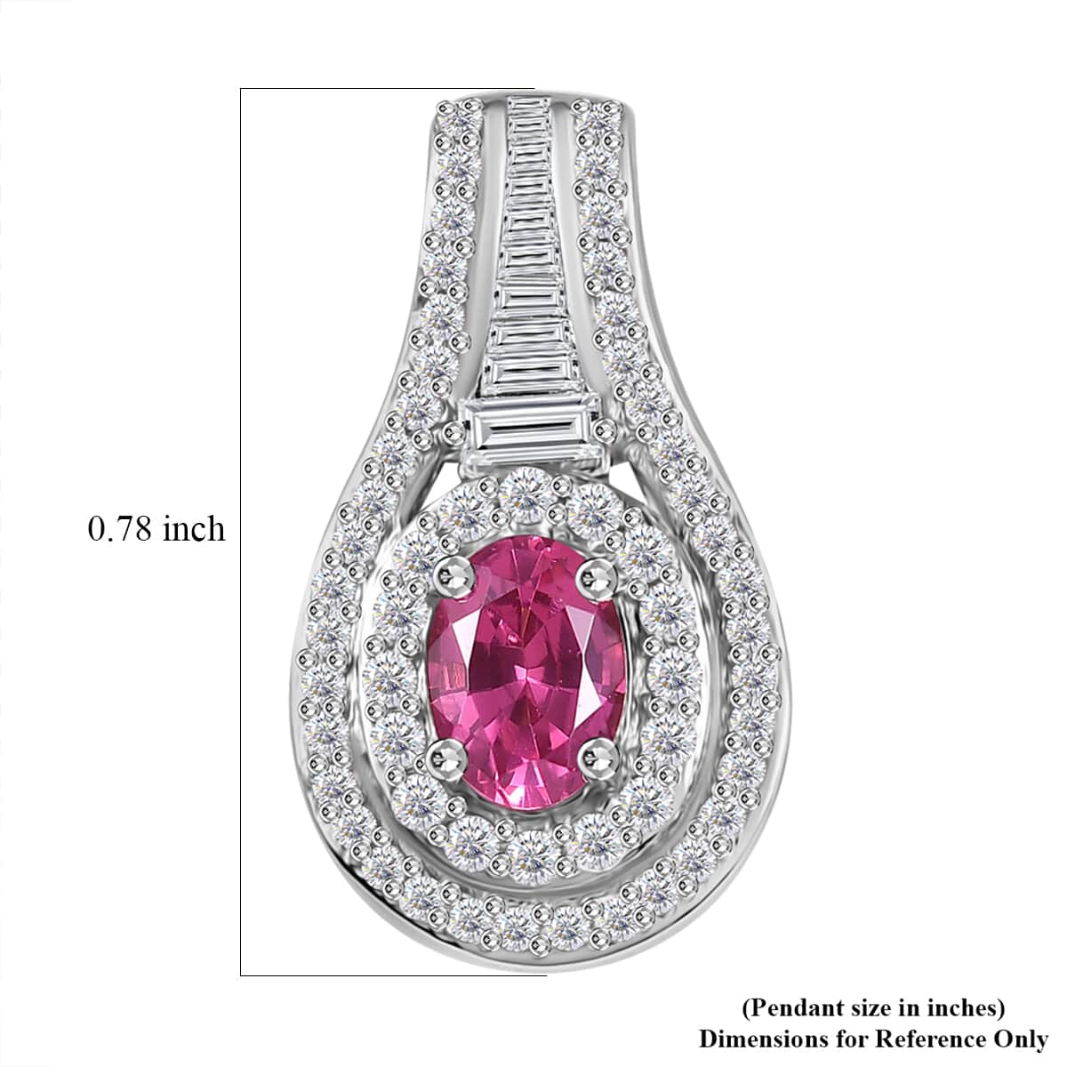 Rhapsody 950 Platinum AAAA Mahenge Spinel and E-F VS2 Diamond Pendant 1.10 ctw image number 5