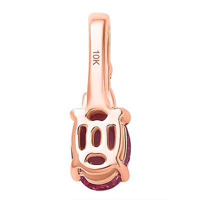 10K Rose Gold AAA Mahenge Spinel and Diamond G-H I2 Modern Glamour Pendant without Chain 0.60 ctw