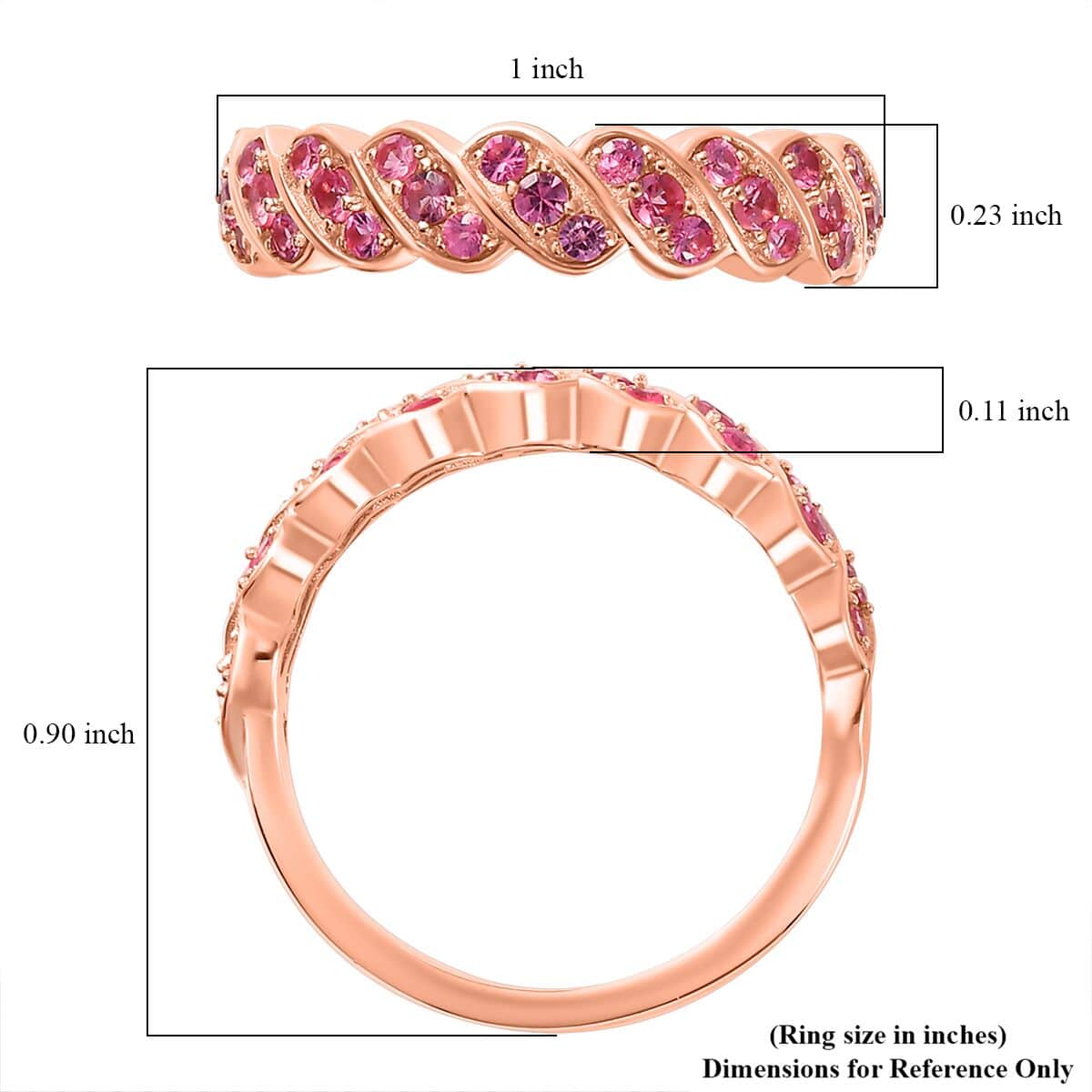 Premium Mahenge Spinel Timeless Elegance Ring in 18K Vermeil Rose Gold Over Sterling Silver (Size 6.0) 0.70 ctw image number 5