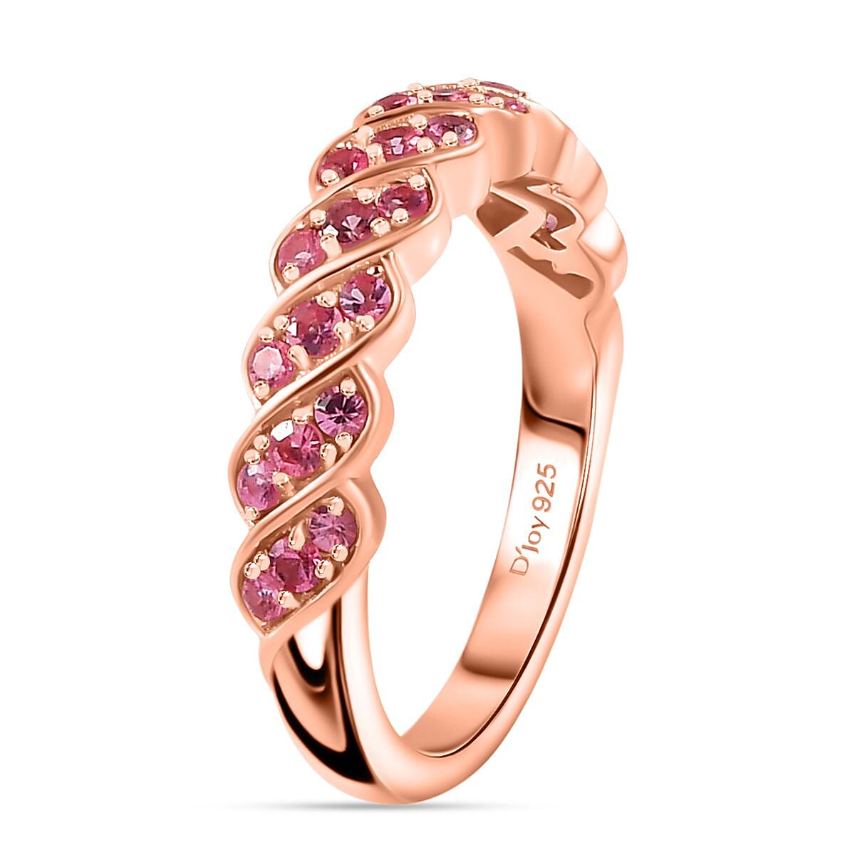 Premium Mahenge Spinel Timeless Elegance Ring in 18K Vermeil Rose Gold Over Sterling Silver (Size 8.0) 0.70 ctw image number 3