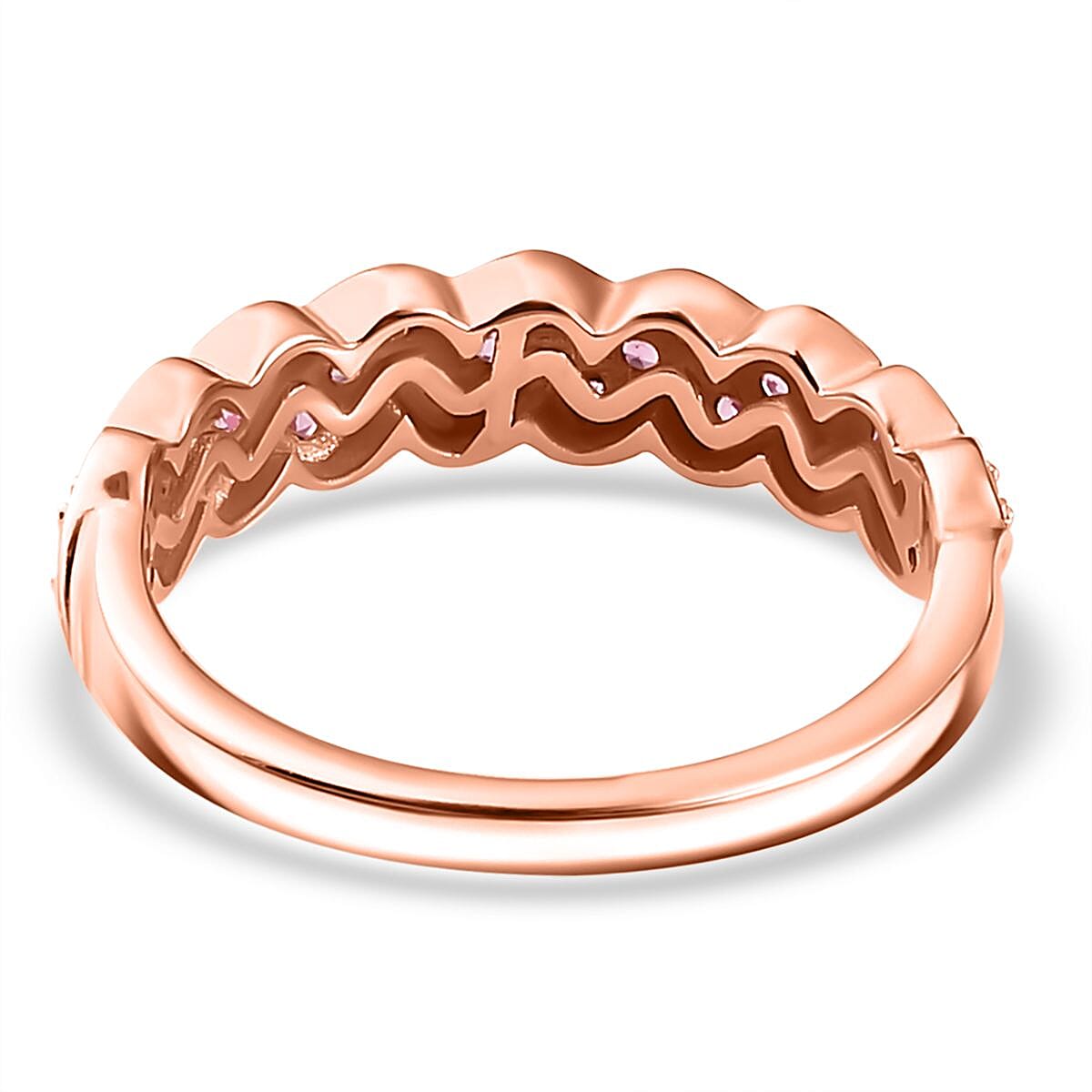 Premium Mahenge Spinel Timeless Elegance Ring in 18K Vermeil Rose Gold Over Sterling Silver (Size 8.0) 0.70 ctw image number 4