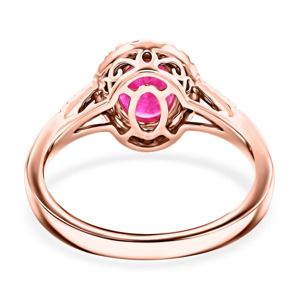 Iliana 18K Rose Gold AAA Montepuez Ruby and SI Diamond Ring 5.07 Grams 2.35 ctw image number 4