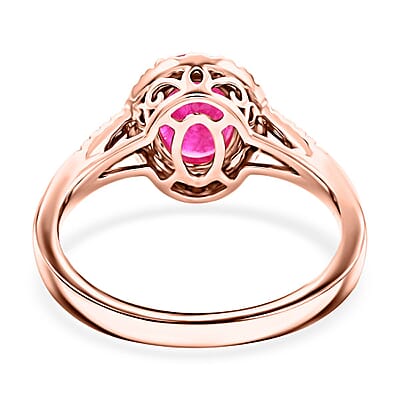 Iliana AAA Montepuez Ruby and SI Diamond 2.35 ctw Ring in 18K Rose Gold (Size 11.0) 5.07 Grams