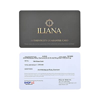 Iliana AAA Montepuez Ruby and SI Diamond 2.35 ctw Ring in 18K Rose Gold (Size 11.0) 5.07 Grams