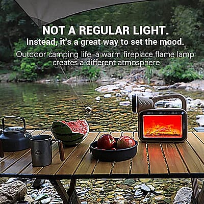 Closeout 3P Experts Outdoor Flashlight With Flame Simulator and 2400 mAh Powerbank