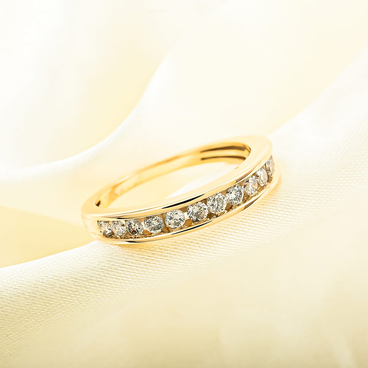 NY Closeout 10K Yellow Gold Diamond (G-H, I2-I3) Ring (Size 9.0) 0.50 ctw image number 1