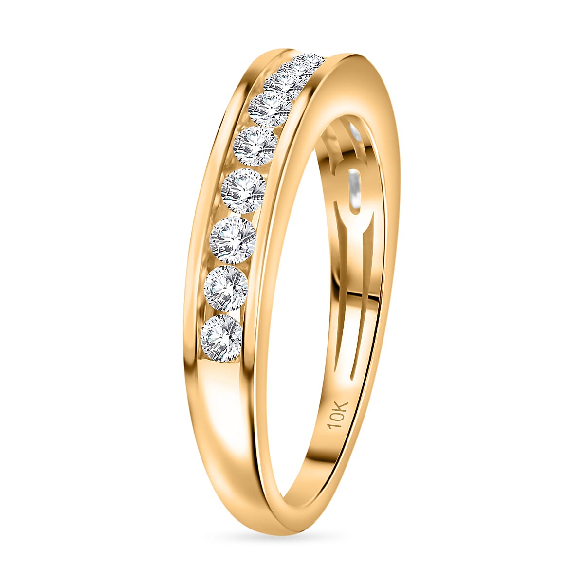 NY Closeout 10K Yellow Gold Diamond (G-H, I2-I3) Ring (Size 9.0) 0.50 ctw image number 3