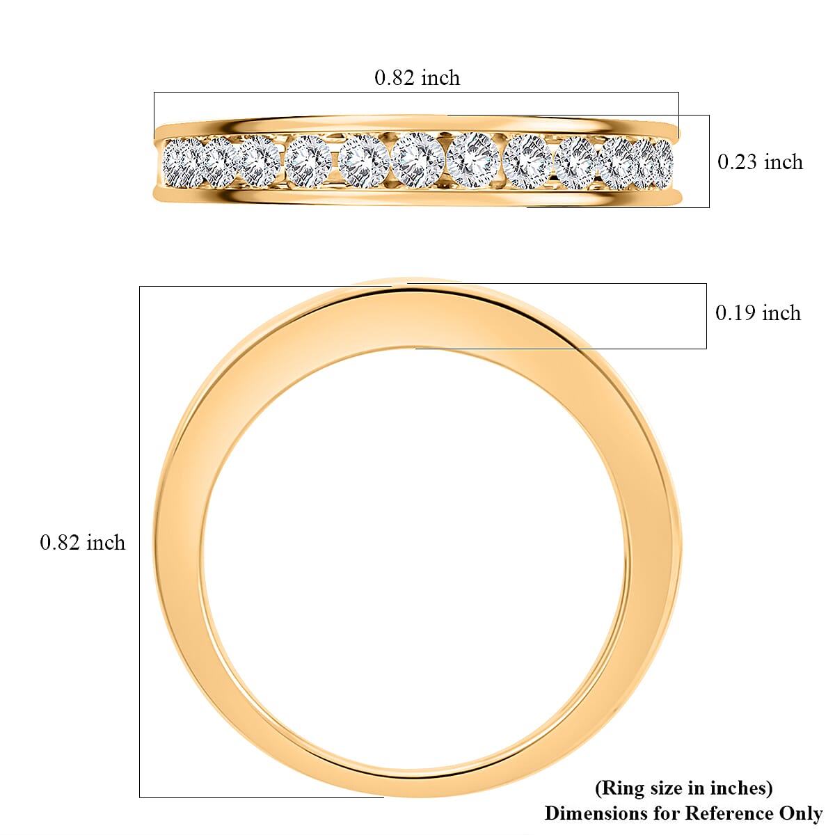 NY Closeout 10K Yellow Gold Diamond (G-H, I2-I3) Ring (Size 9.0) 0.50 ctw image number 5