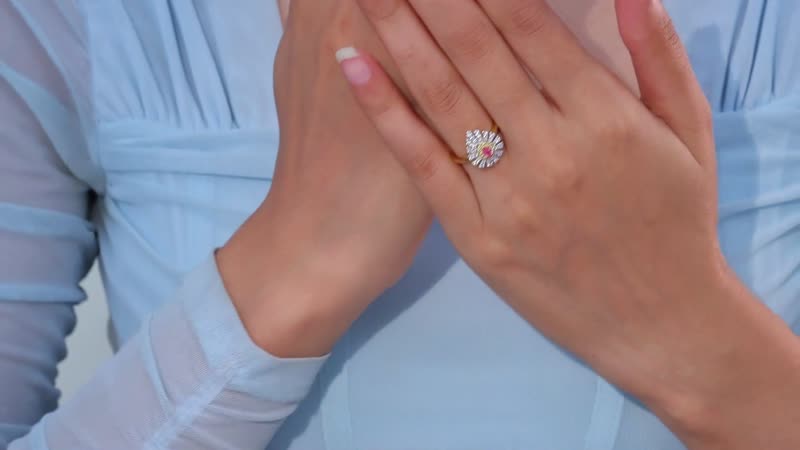 Premium Mahenge Spinel, Multi Gemstone Ring in 18K Vermeil YG Over Sterling Silver 0.65 ctw