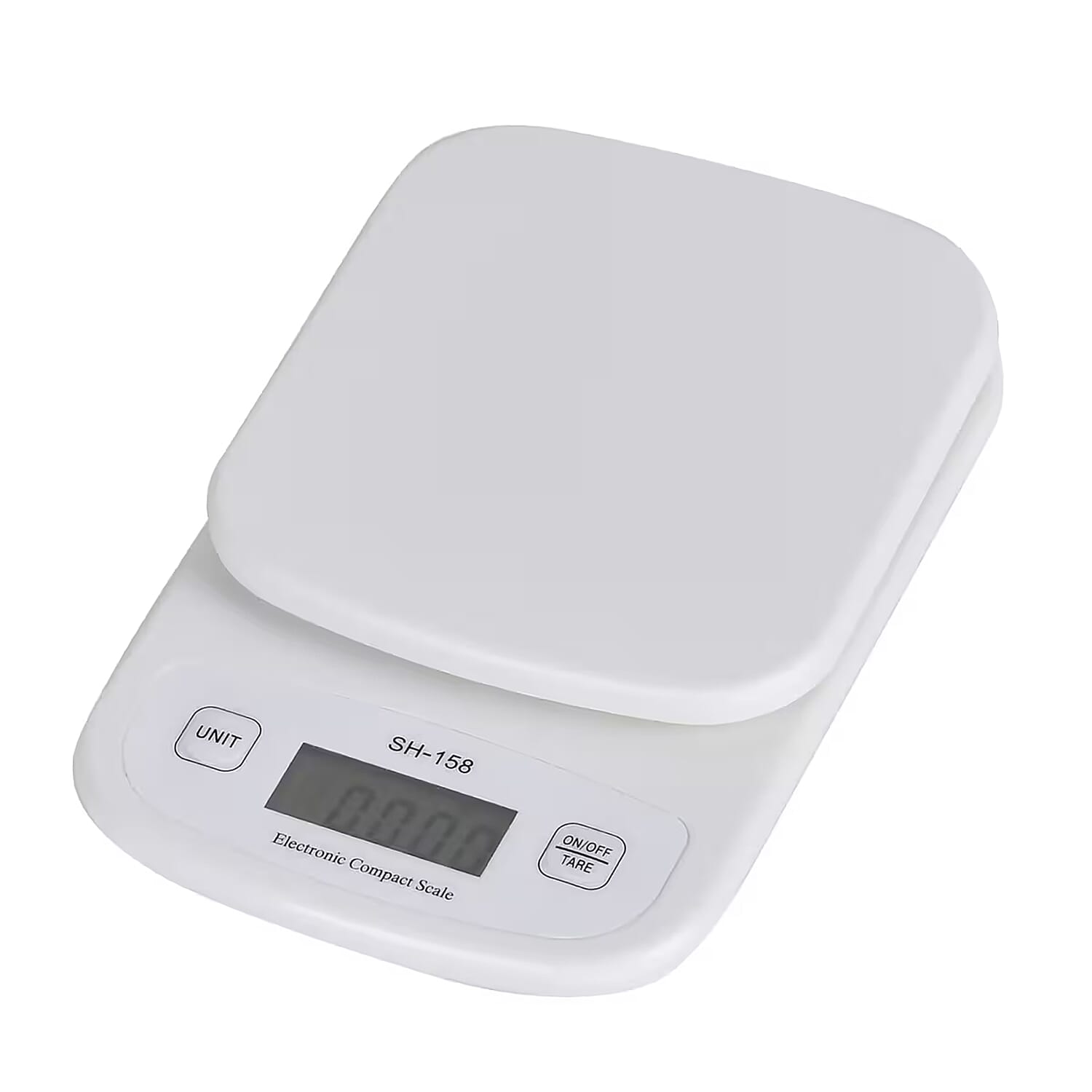 White Electronic Compact Scale (2xAAA Not Included) (5000g to 1g)