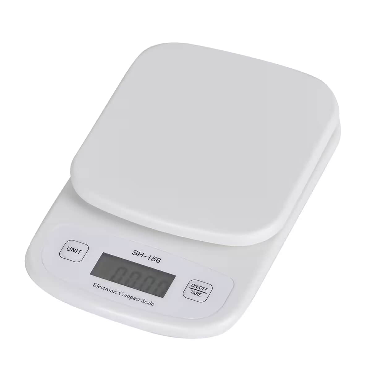 White Electronic Compact Scale (2xAAA Not Included) (5000g to 1g) image number 0