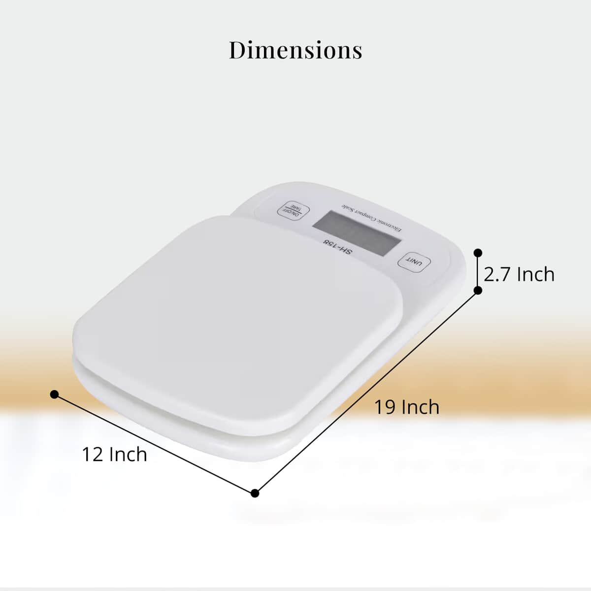 White Electronic Compact Scale (2xAAA Not Included) (5000g to 1g) image number 5