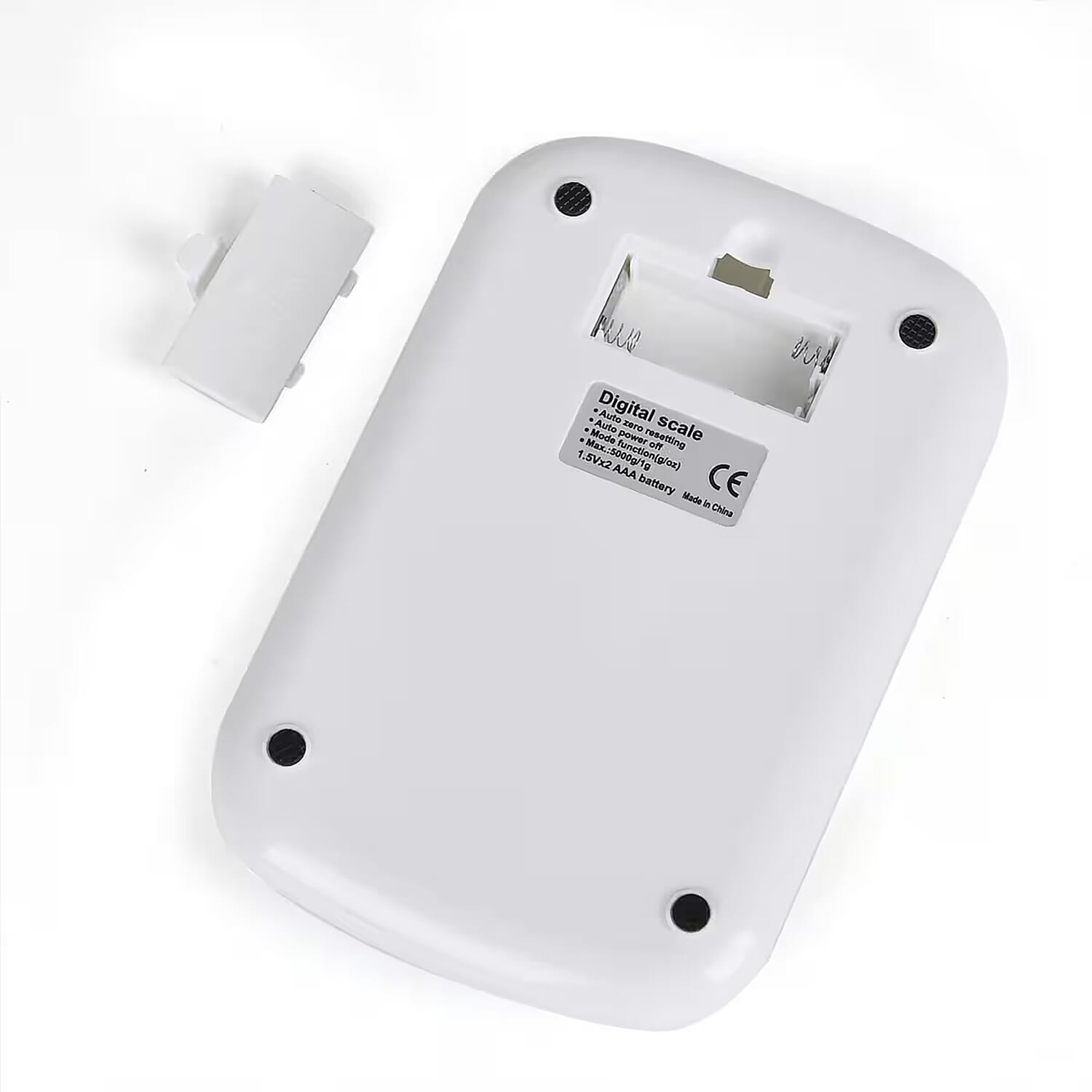 White Electronic Compact Scale (2xAAA Not Included) (5000g to 1g)