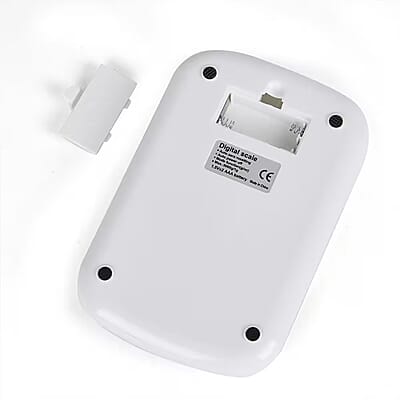 White Electronic Compact Scale (2xAAA Not Included) (5000g to 1g)